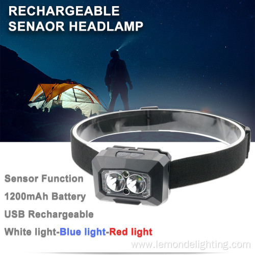 Portable Led Rechargeable Sensor Control Headlamp